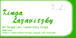 kinga lazavitzky business card